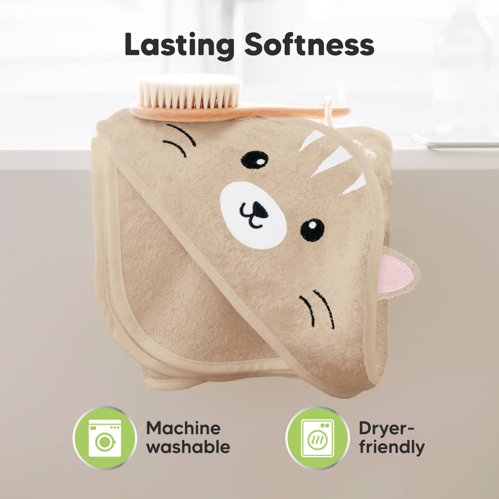 Soft and Cuddly Baby Bamboo Hooded Towel [Cat Towel, Elephant Towel, Lamb Towel]