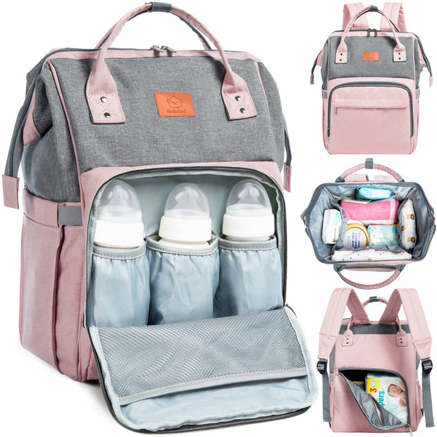 Diaper Bag Backpack with Changing Pad [Olive, Black, Pink]