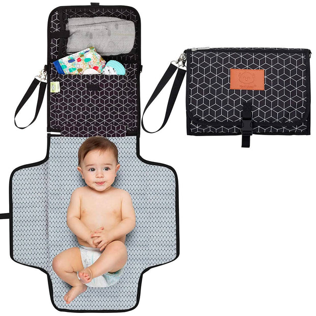 Ezee Portable Diaper Changing Pad [Foldable Baby Changing Mat]