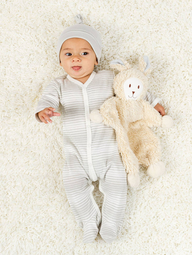 Organic Cotton Snuggle Bunny Baby Toy [Blue or Pink Ears]
