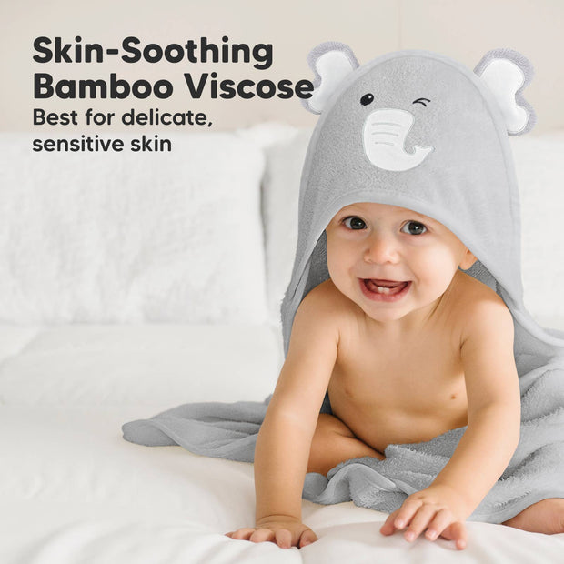 Cuddle Baby Hooded Bamboo Towel [Cat, Elephant, Rabbit]