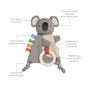 Super Soft Baby Sensory Toy With Teether [Bunny, Dino & Koala]