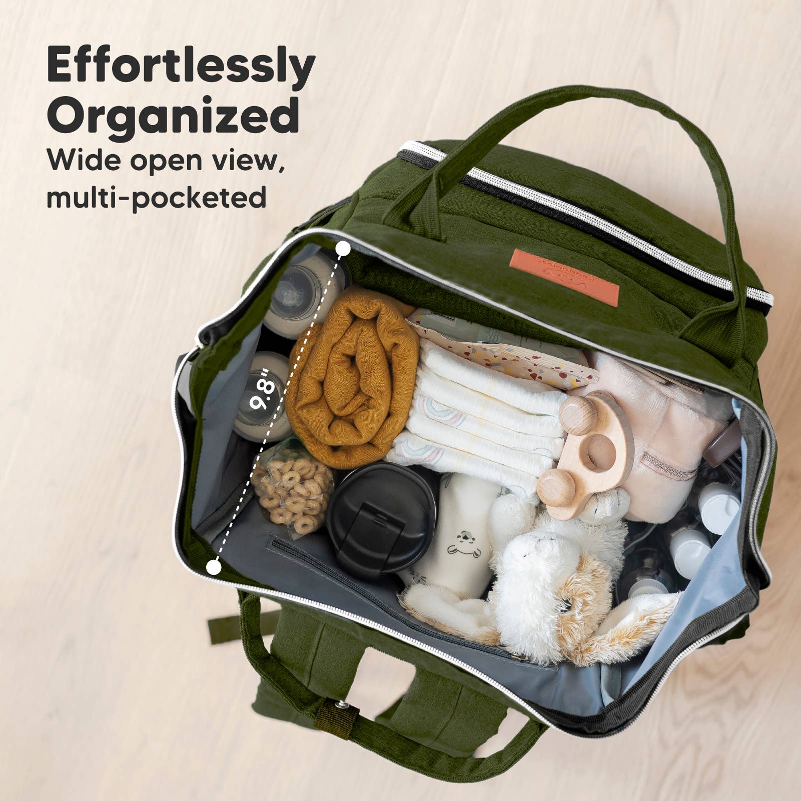 Diaper Bag Backpack with Changing Pad [Olive, Black, Pink]