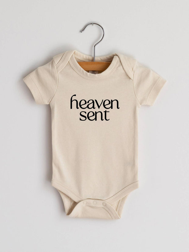 heaven sent organic cotton onesie baby